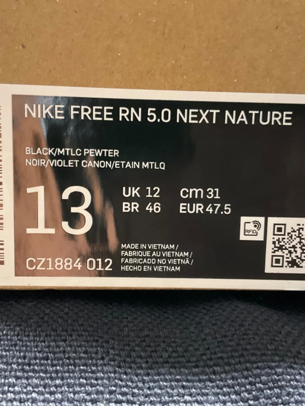 Nike Men's Free RN 5.0 Next Nature Shoes Black Purple Pewter CZ1884-01 Men US 13